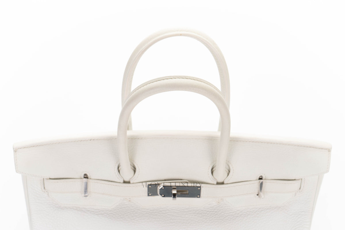 Hermès Birkin 35 White Clemence Palladium Hardware - view 11