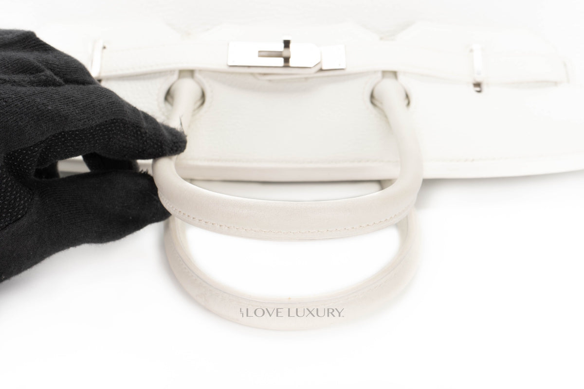 Hermès Birkin 35 White Clemence Palladium Hardware - view 12