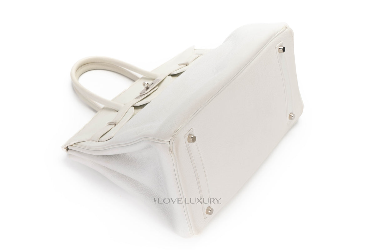 Hermès Birkin 35 White Clemence Palladium Hardware - view 13
