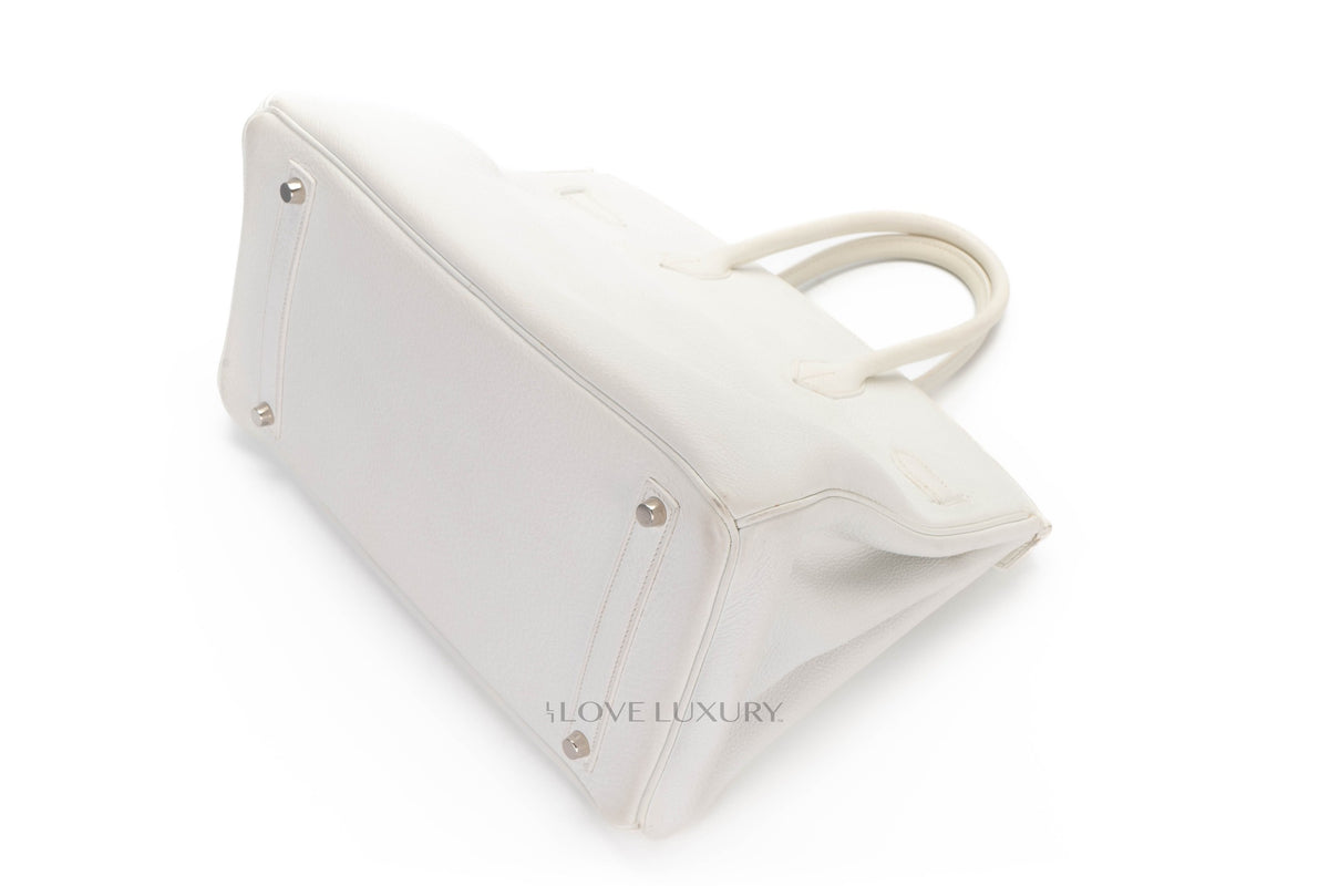 Hermès Birkin 35 White Clemence Palladium Hardware - view 16
