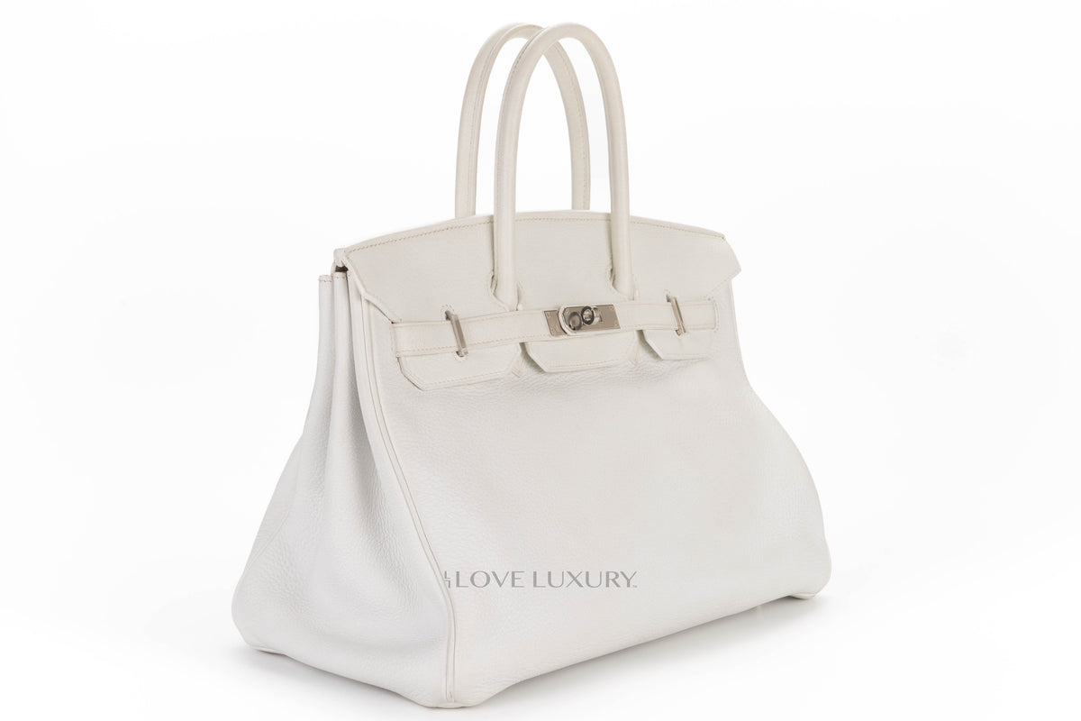 Hermès Birkin 35 White Clemence Palladium Hardware - view 2