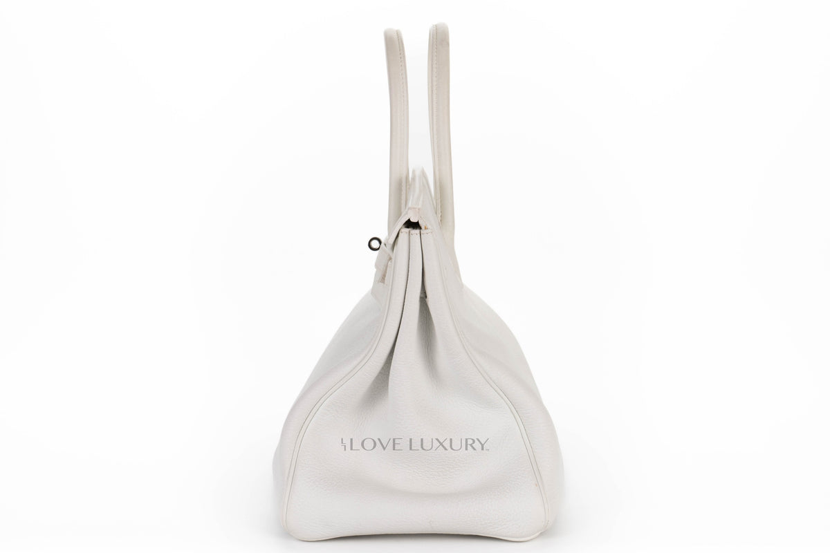 Hermès Birkin 35 White Clemence Palladium Hardware - view 4