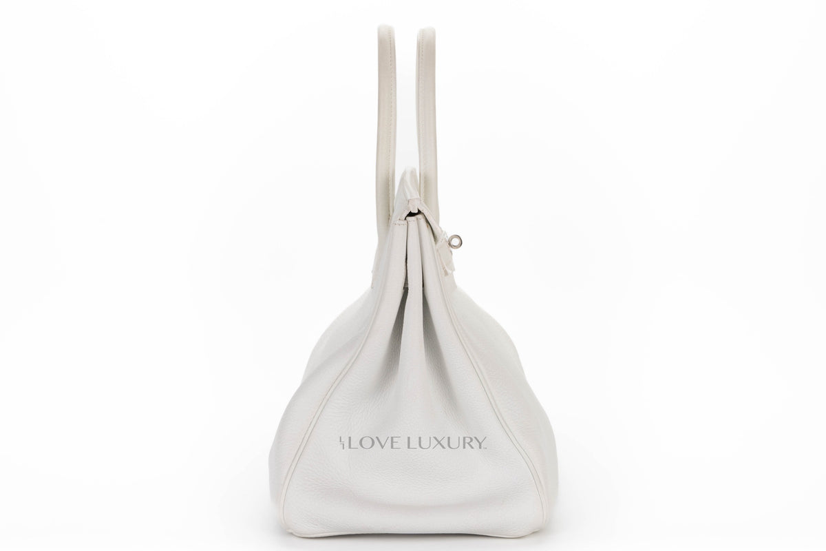 Hermès Birkin 35 White Clemence Palladium Hardware - view 5