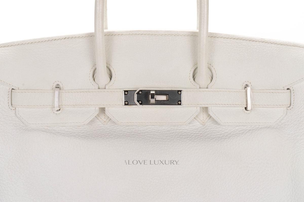 Hermès Birkin 35 White Clemence Palladium Hardware - view 7