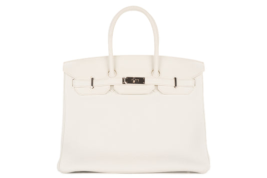 Hermès Birkin 35 White Clemence Palladium Hardware - view 1