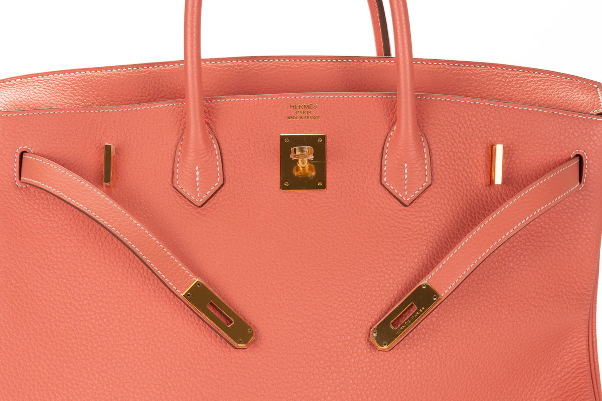 Hermès Birkin 40 Crevette Clemence Gold Hardware - view 13