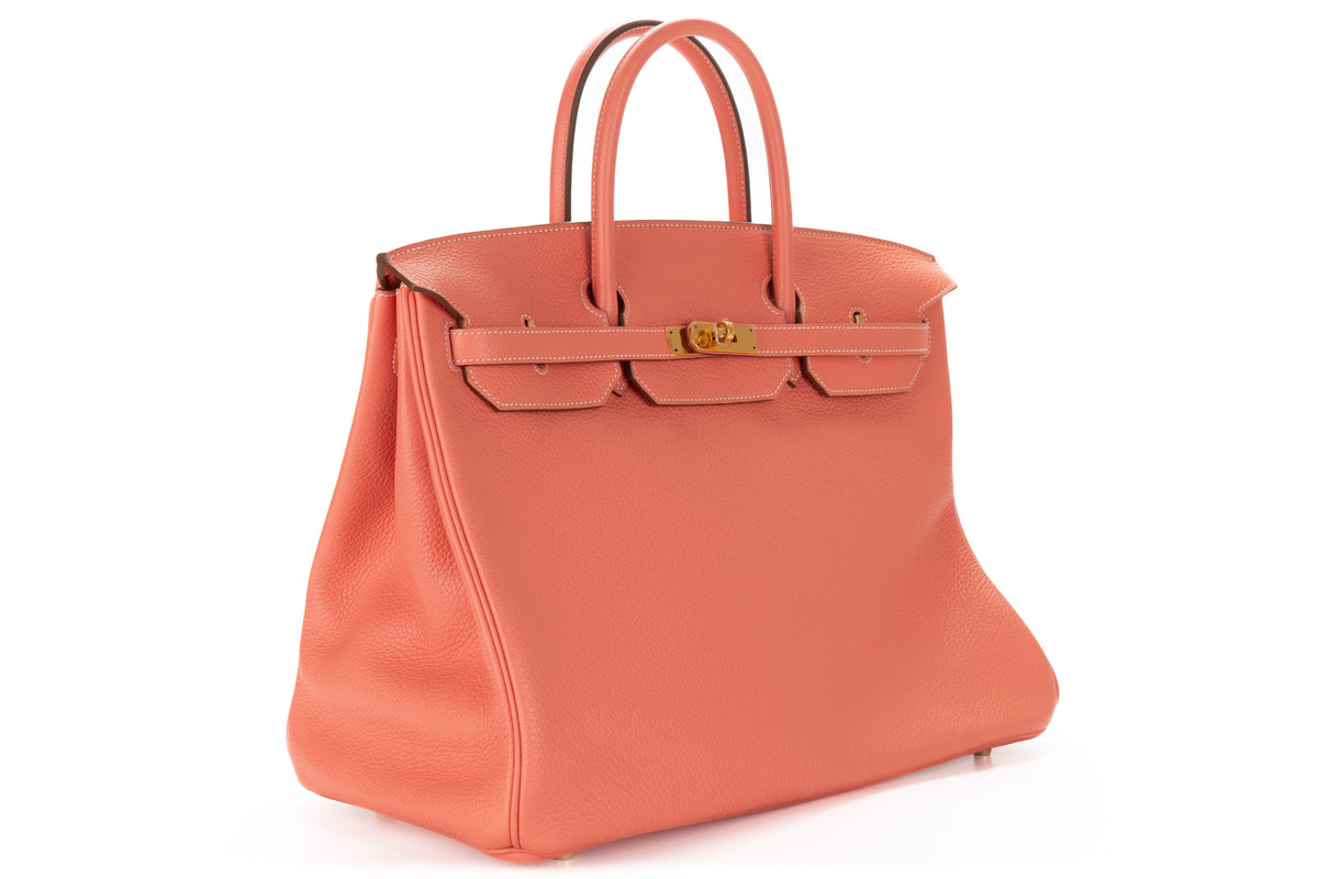 Hermès Birkin 40 Crevette Clemence Gold Hardware - view 2