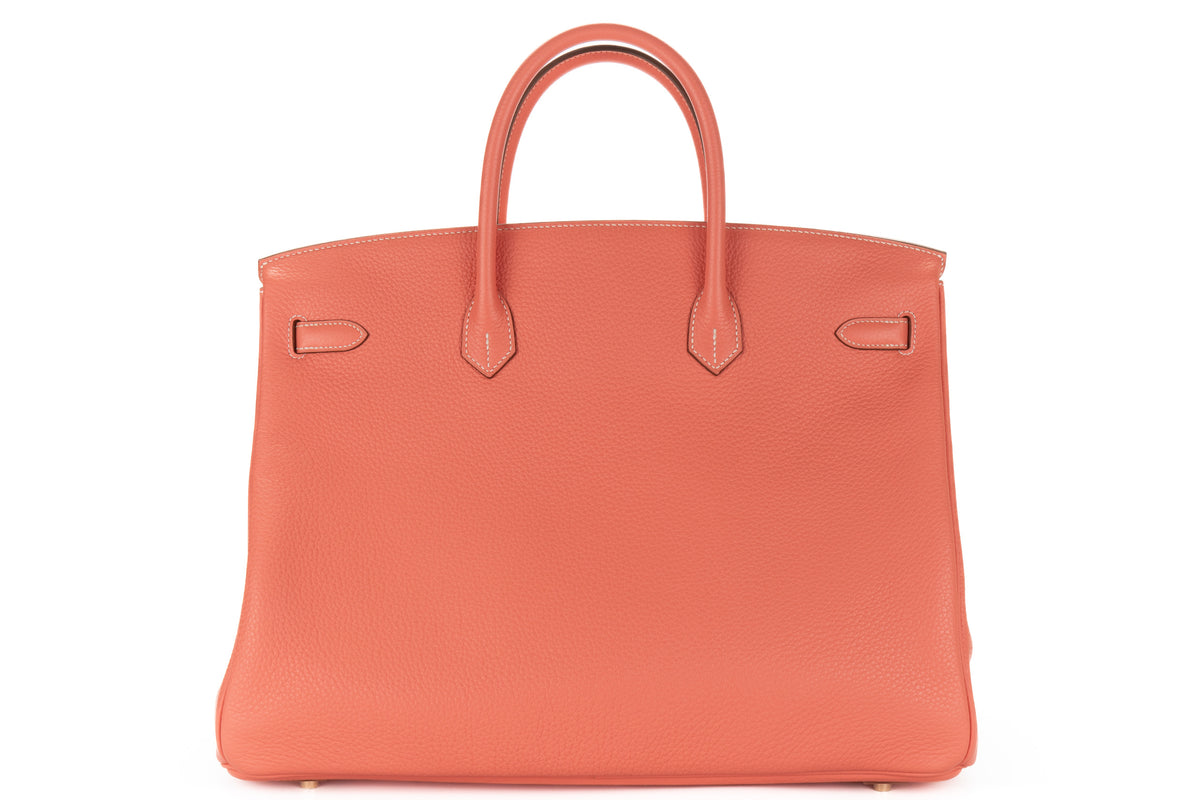 Hermès Birkin 40 Crevette Clemence Gold Hardware - view 3