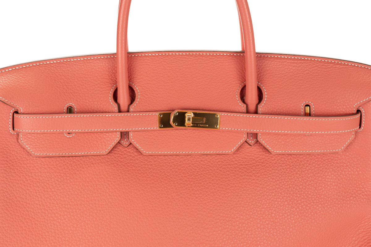 Hermès Birkin 40 Crevette Clemence Gold Hardware - view 7