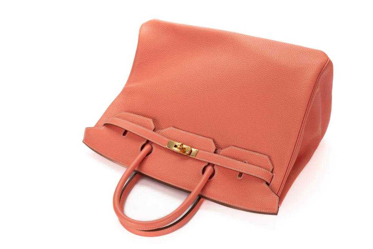 Hermès Birkin 40 Crevette Clemence Gold Hardware - view 8