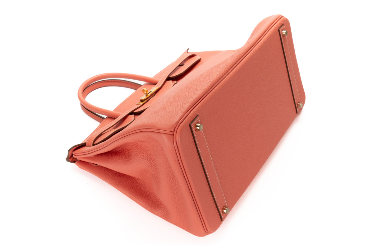 Hermès Birkin 40 Crevette Clemence Gold Hardware - view 9