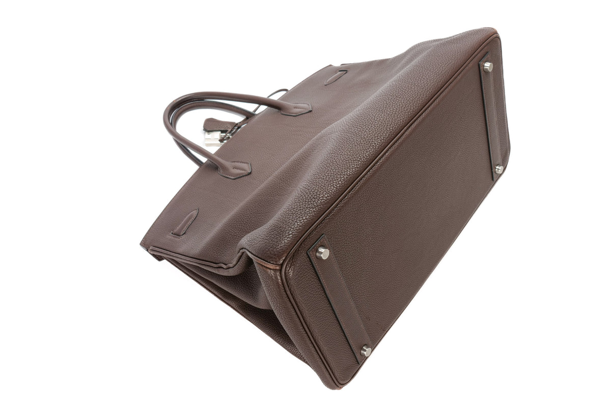 Hermès Birkin 40 Ebene Togo Palladium Hardware - view 10