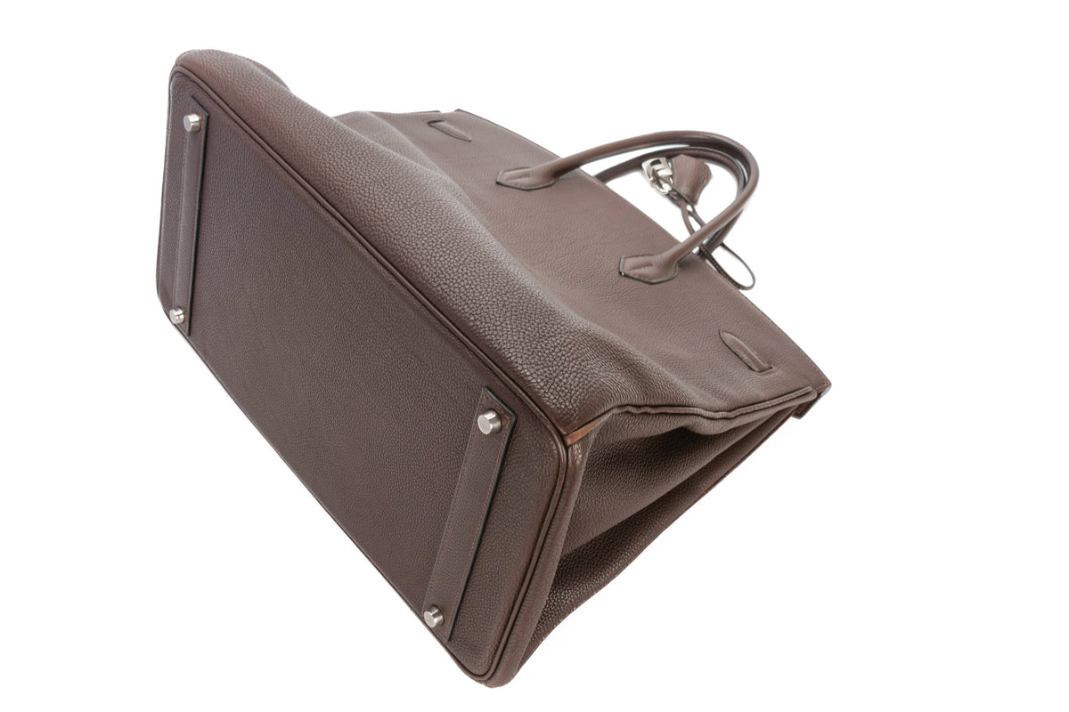 Hermès Birkin 40 Ebene Togo Palladium Hardware - view 11