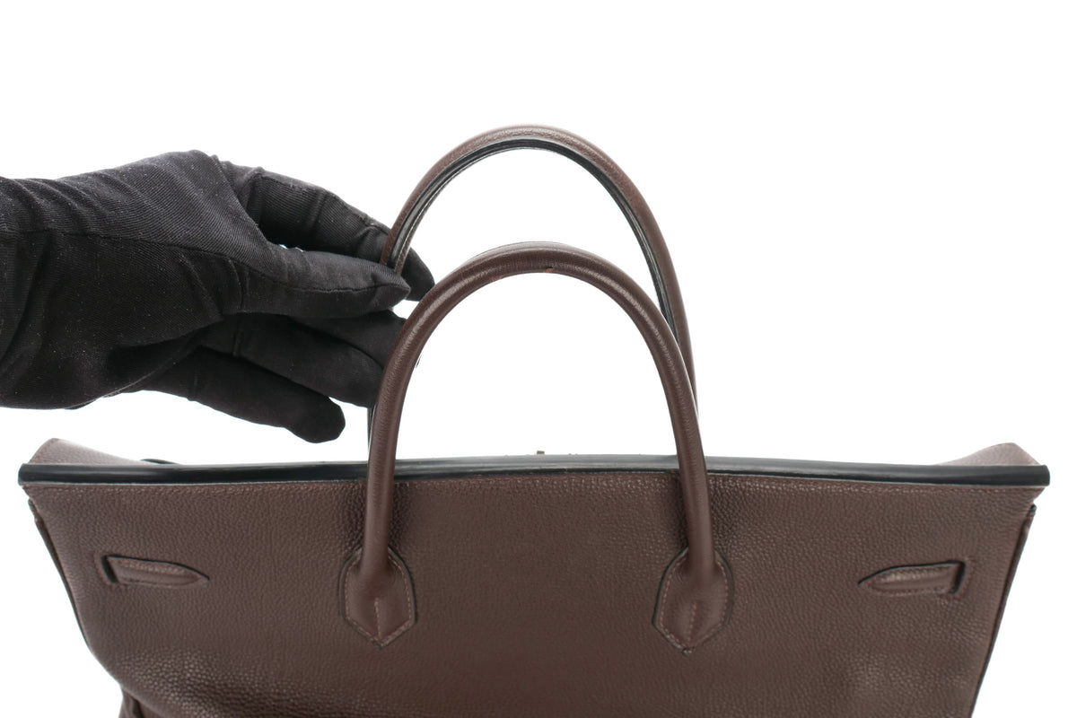 Hermès Birkin 40 Ebene Togo Palladium Hardware - view 12