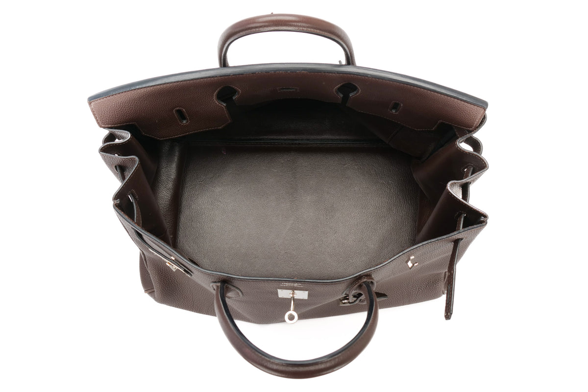 Hermès Birkin 40 Ebene Togo Palladium Hardware - view 13