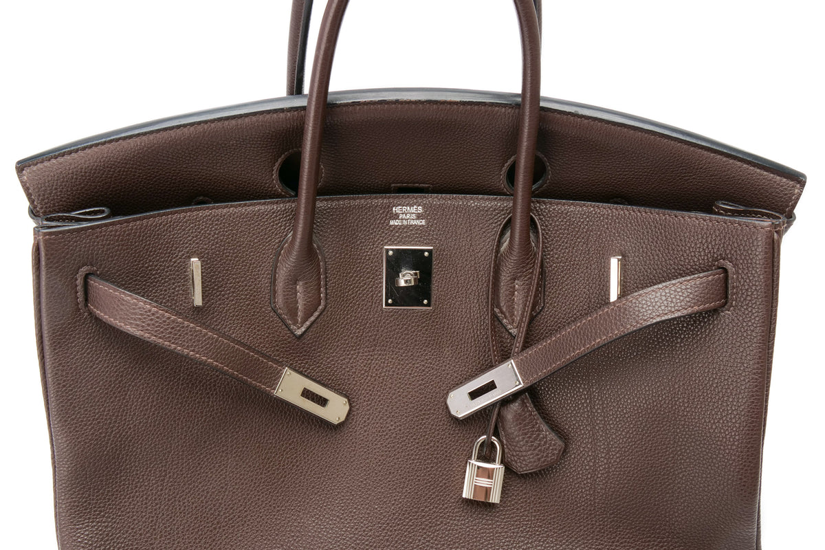 Hermès Birkin 40 Ebene Togo Palladium Hardware - view 14