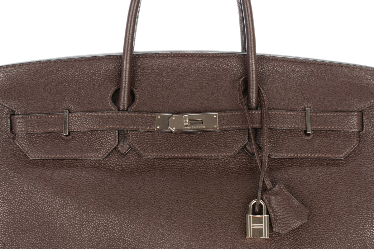 Hermès Birkin 40 Ebene Togo Palladium Hardware - view 7