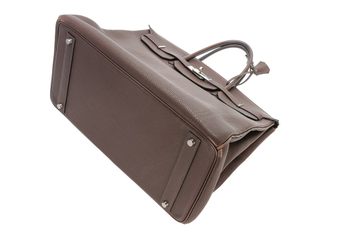 Hermès Birkin 40 Ebene Togo Palladium Hardware - view 9