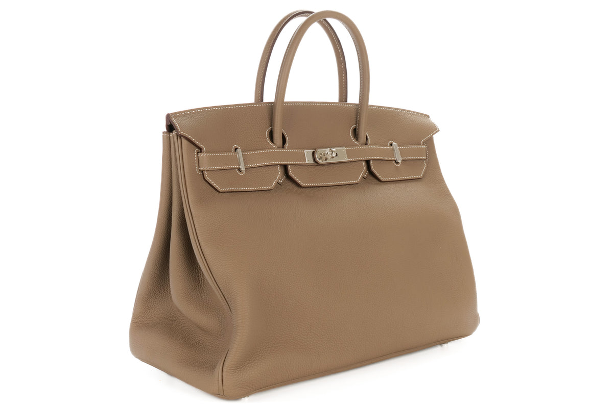 Hermès Birkin 40 Etoupe Togo Palladium Hardware - view 2