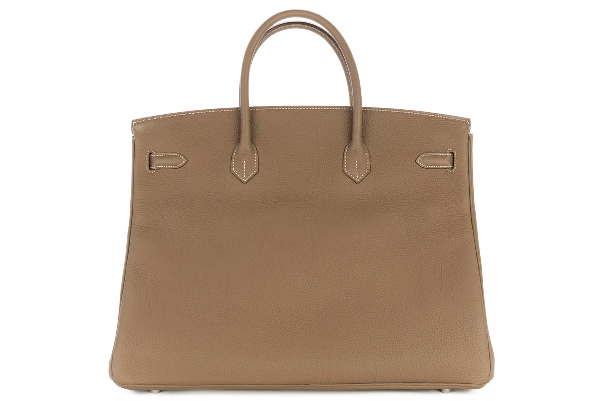 Hermès Birkin 40 Etoupe Togo Palladium Hardware - view 3