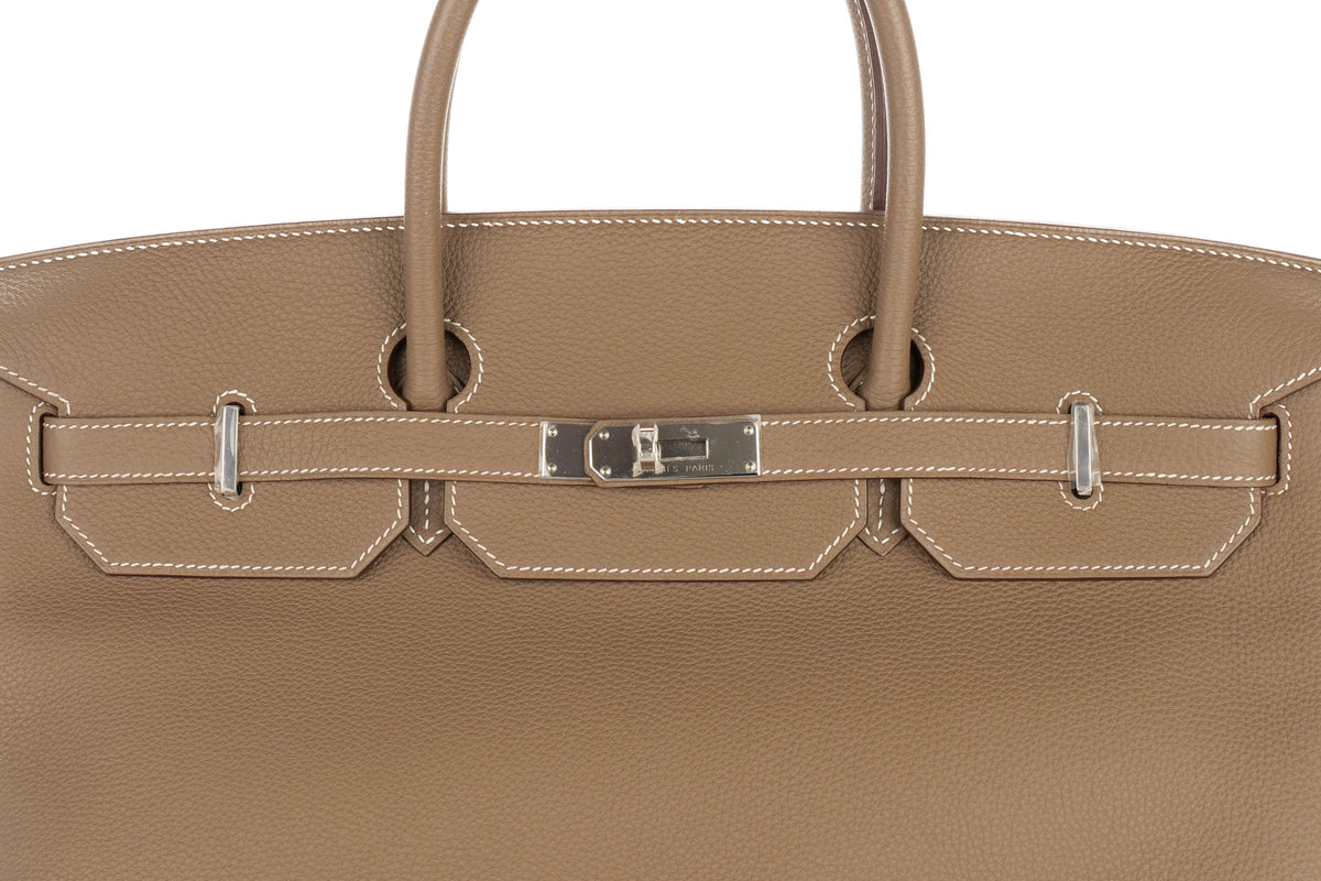 Hermès Birkin 40 Etoupe Togo Palladium Hardware - view 7