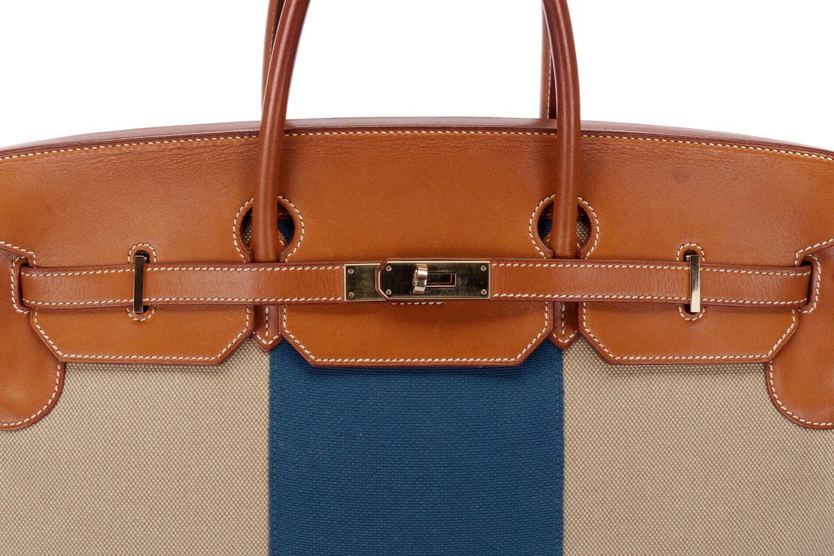 Hermès Birkin 40 Flag Canvas Permabrass Hardware - view 10