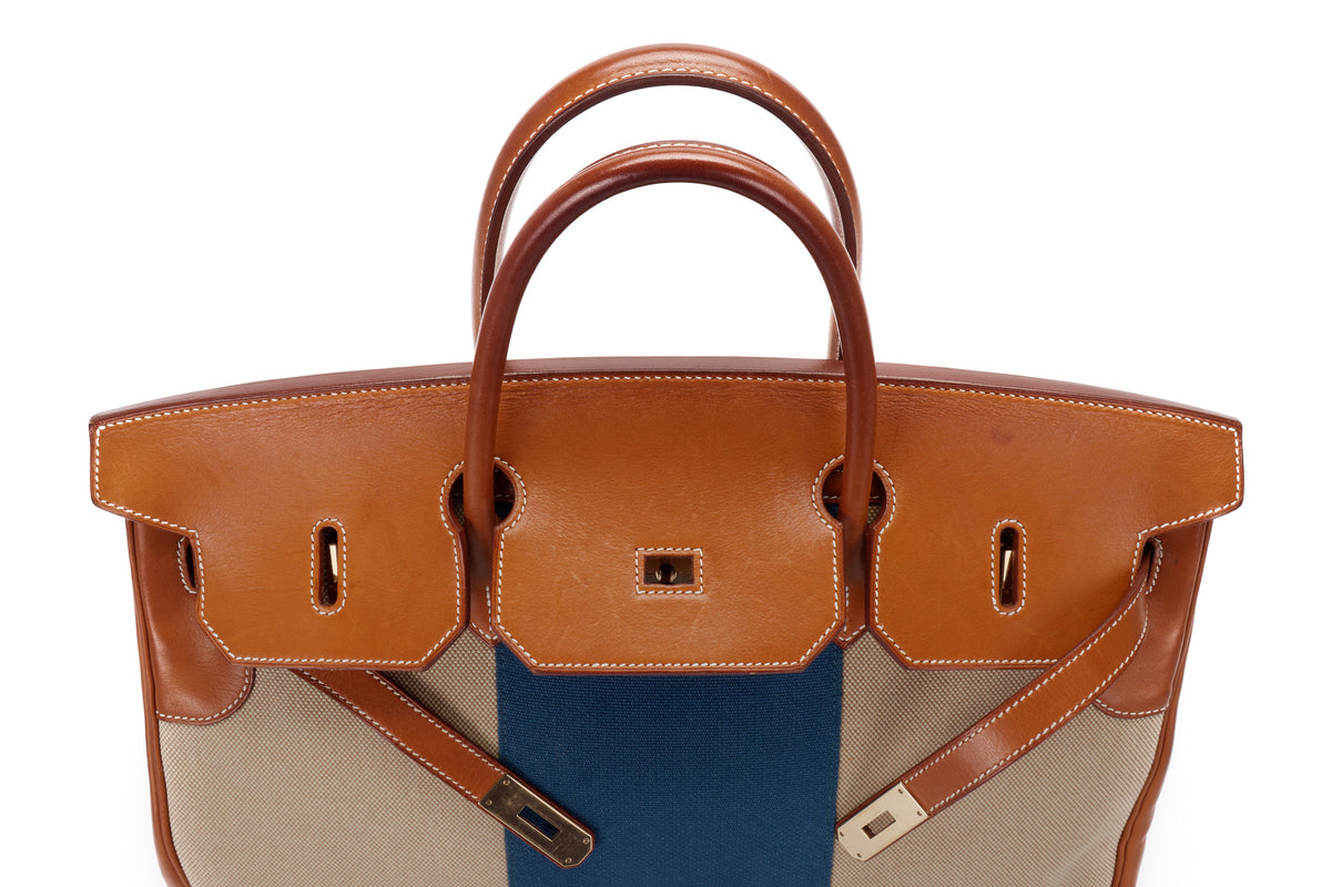 Hermès Birkin 40 Flag Canvas Permabrass Hardware - view 11