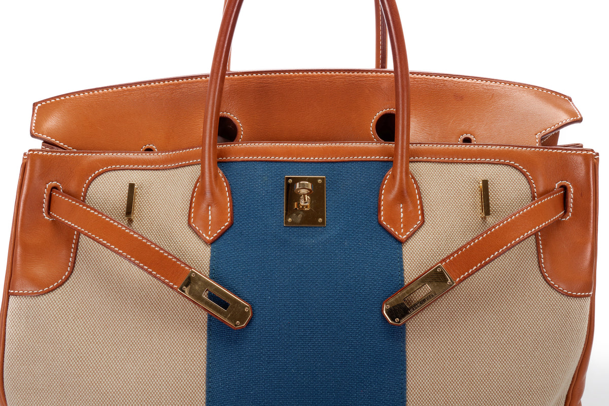 Hermès Birkin 40 Flag Canvas Permabrass Hardware - view 12