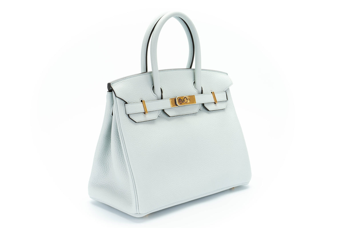 Hermès Birkin 30 Bleu Pale Clemence Gold Hardware - view 2