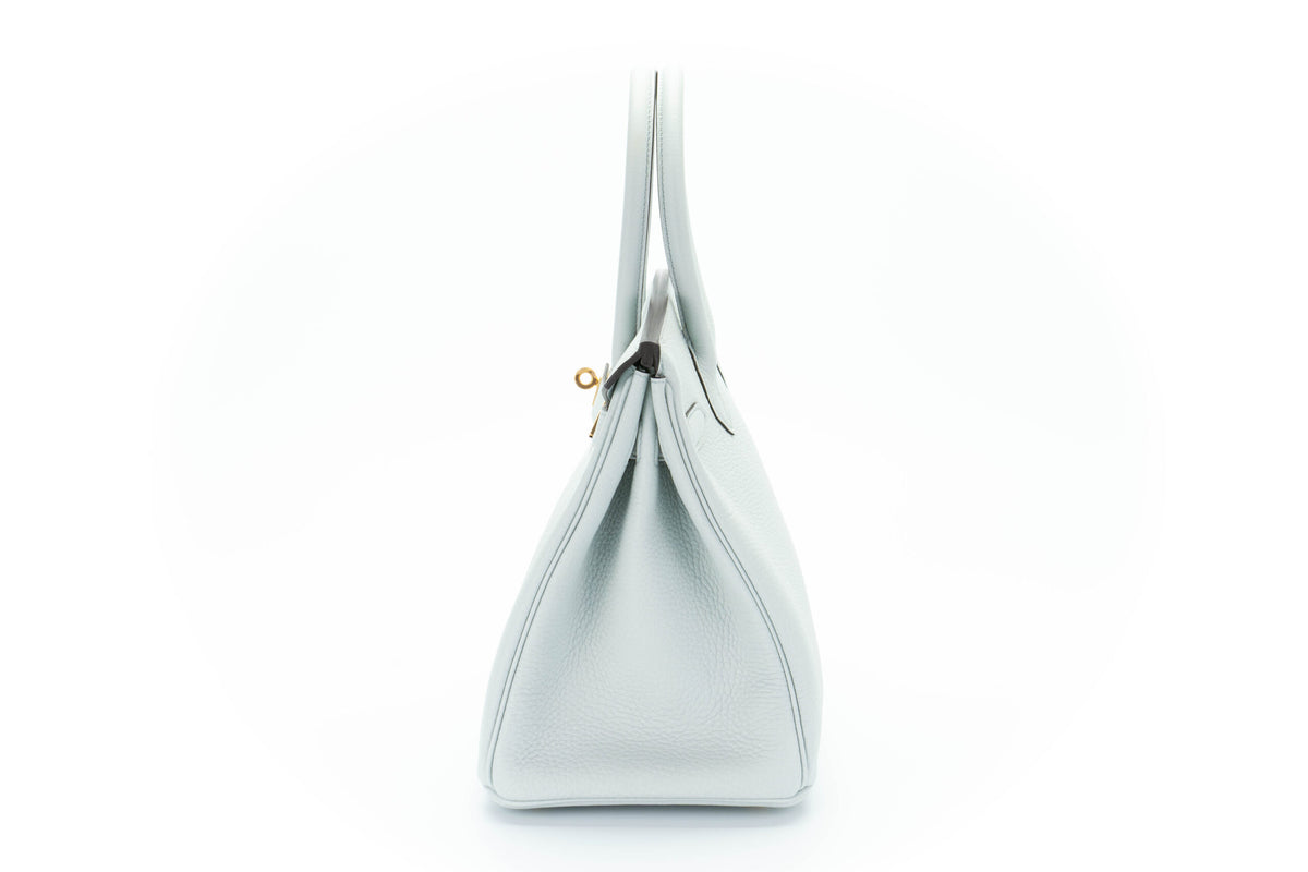 Hermès Birkin 30 Bleu Pale Clemence Gold Hardware - view 4