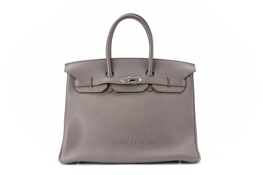Hermès Birkin 35 Etain Togo Palladium Hardware - view 1