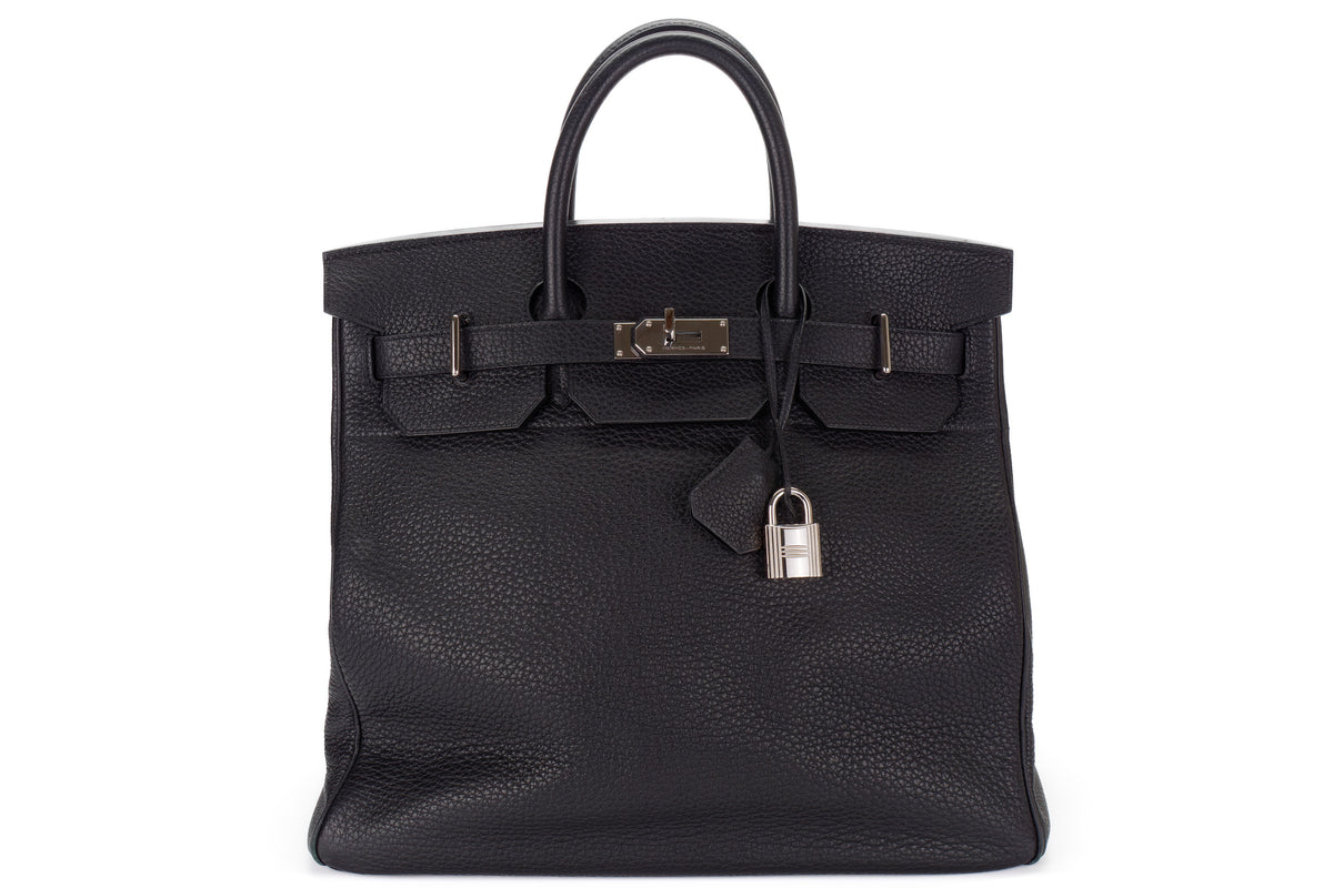 Hermès HAC Noir Clemence - view 1
