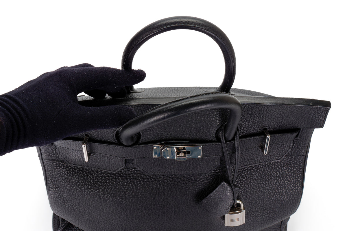 Hermès HAC Noir Clemence - view 13