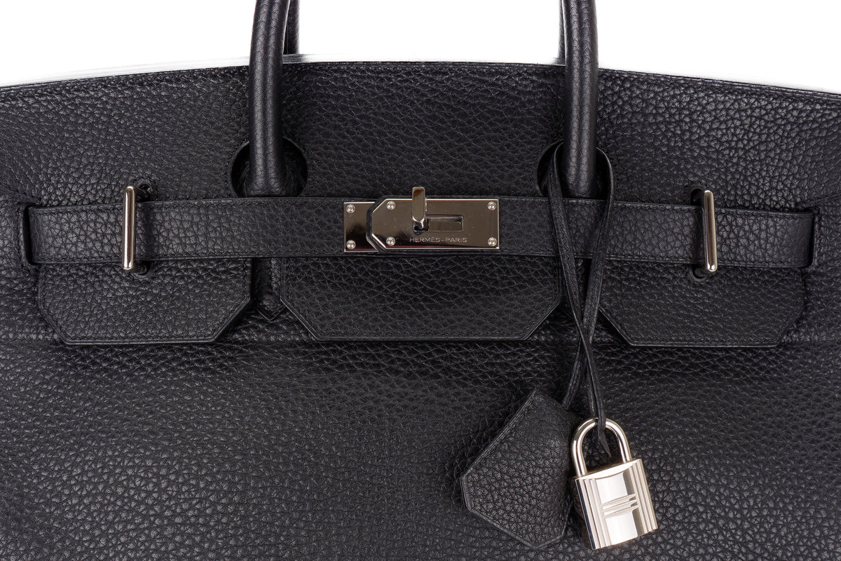 Hermès HAC Noir Clemence - view 7