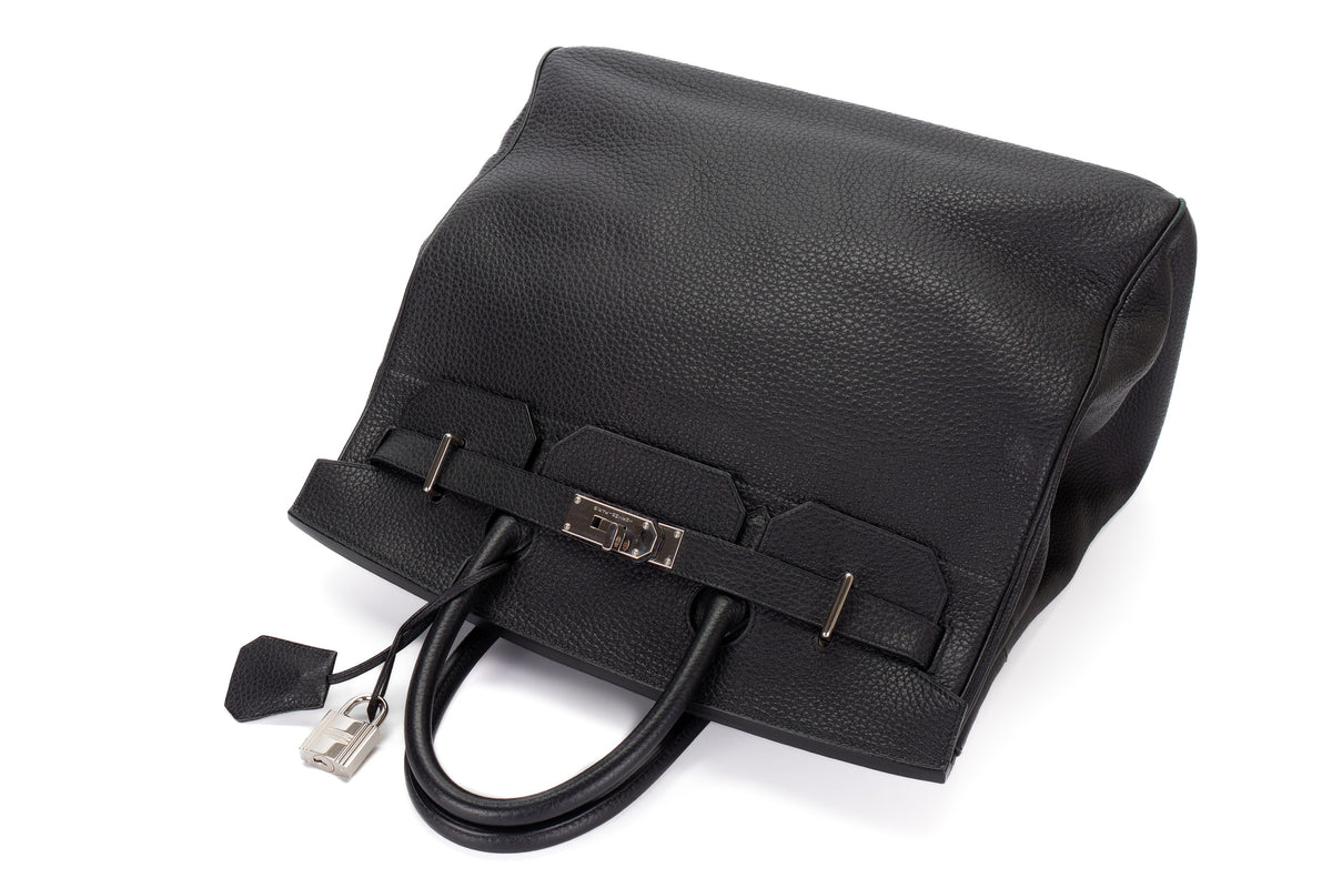 Hermès HAC Noir Clemence - view 8