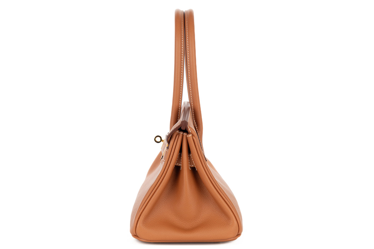 Hermès Shoulder Birkin 29 Gold Evercolor Gold Hardware - view 4