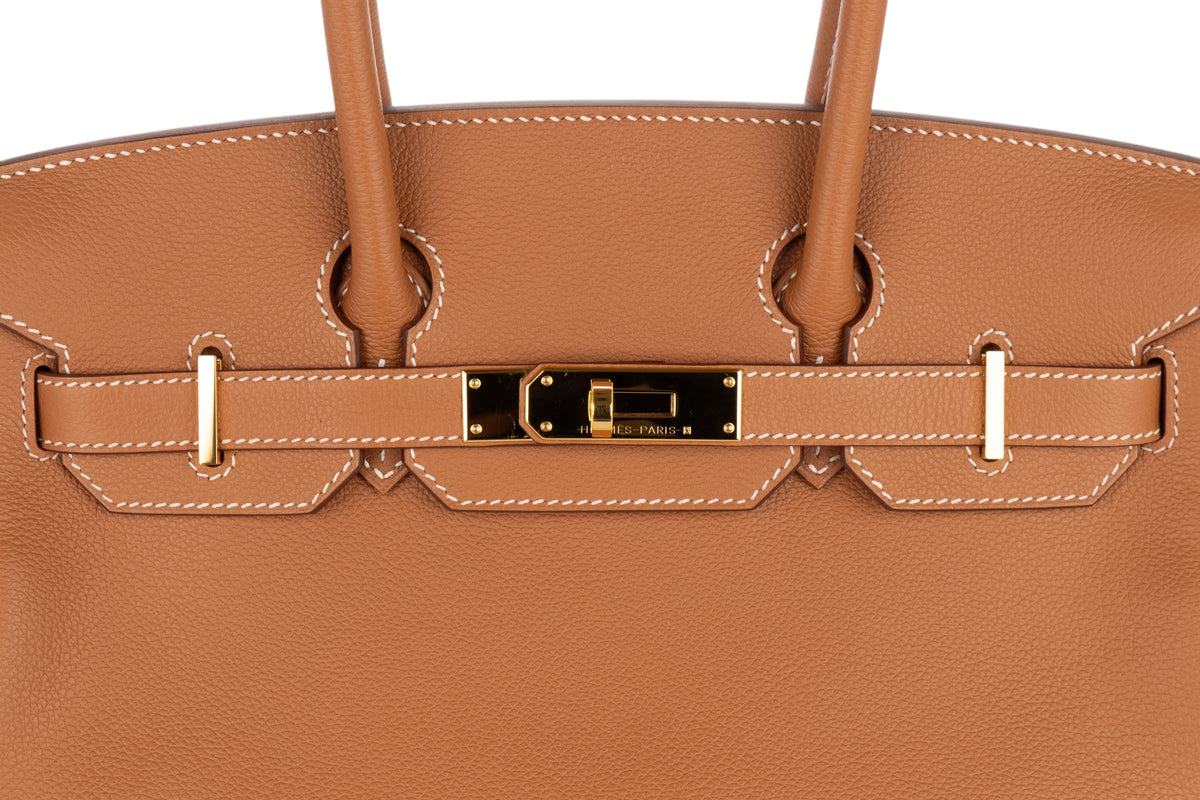 Hermès Shoulder Birkin 29 Gold Evercolor Gold Hardware - view 7