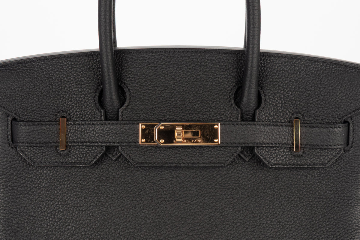 Hermès Birkin 30 Noir - Black Togo Permabrass Hardware - view 7