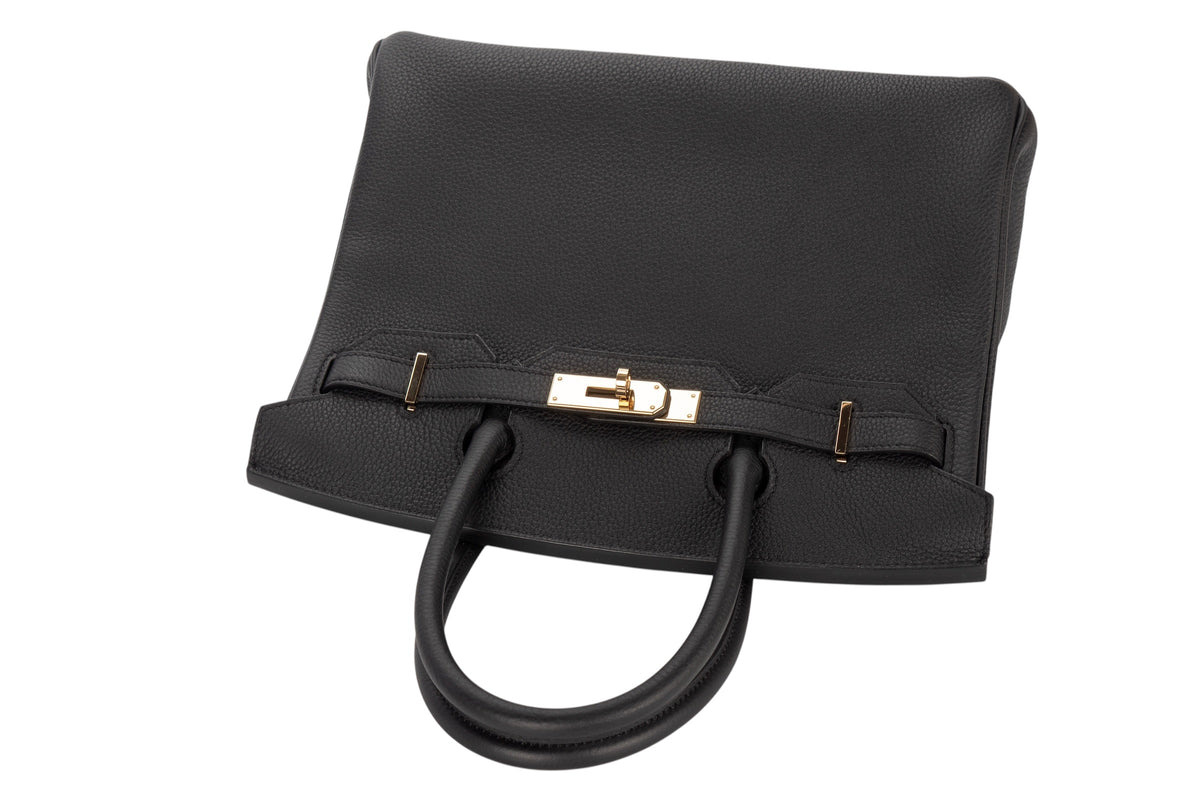 Hermès Birkin 30 Noir - Black Togo Permabrass Hardware - view 8