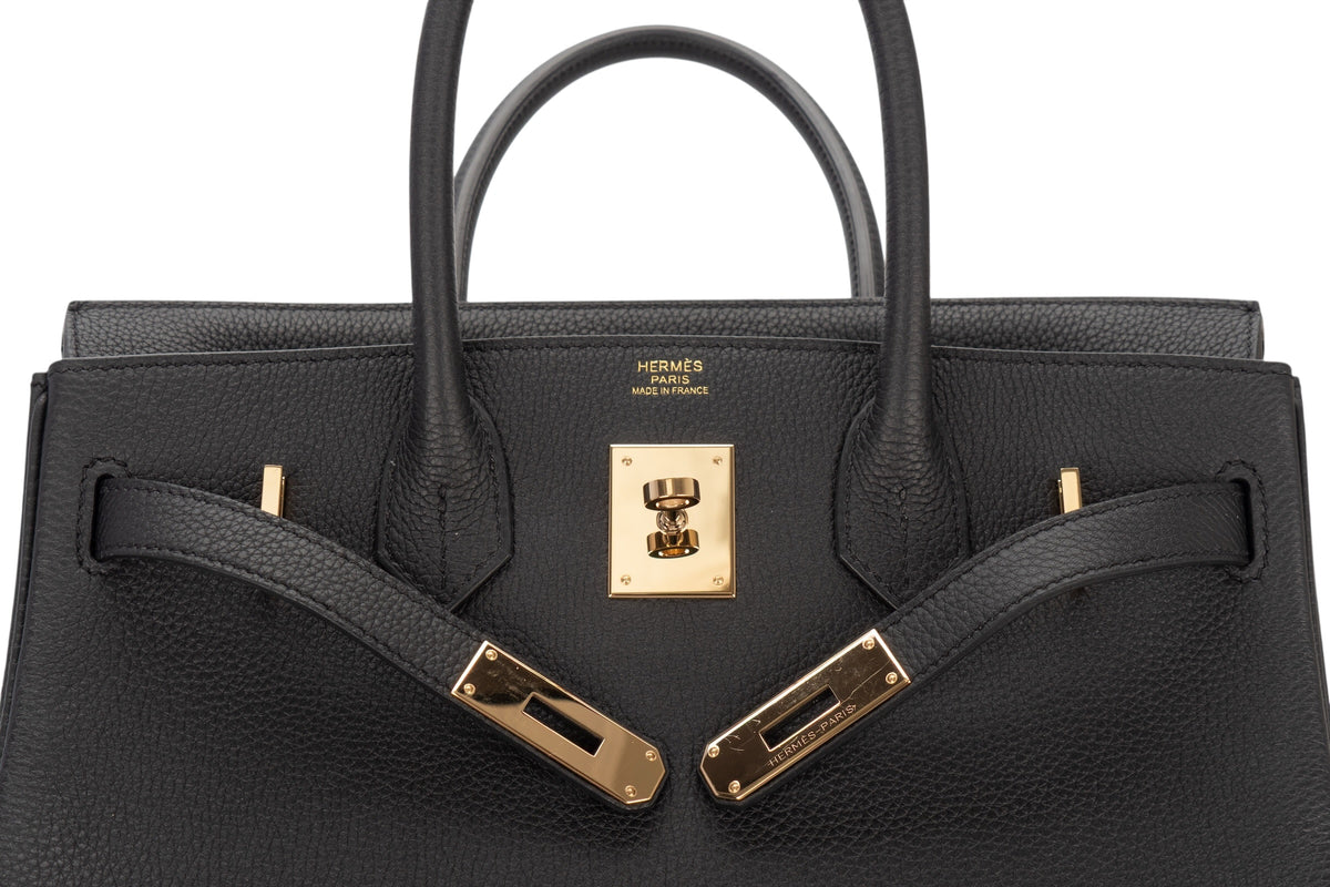 Hermès Birkin 30 Noir - Black Togo Permabrass Hardware - view 9