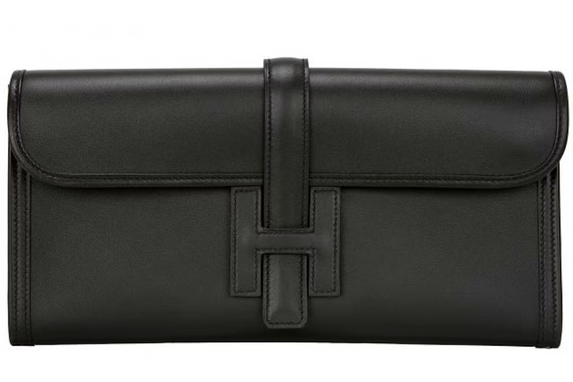 Hermès Jige Elan 29 Clutch – Black Swift Leather - Zeuskicks
