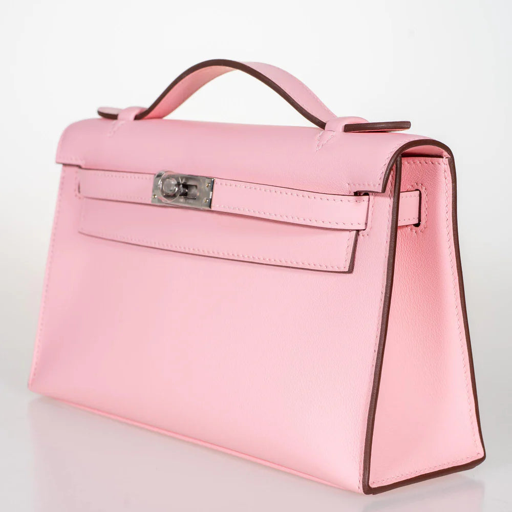Hermès Kelly Mini Pochette – Rose Sakura Swift with Palladium Hardware - Zeuskicks