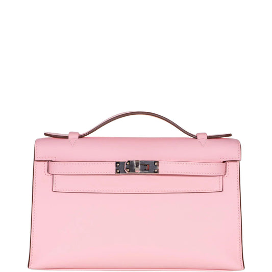 Hermès Kelly Mini Pochette – Rose Sakura Swift with Palladium Hardware - Zeuskicks