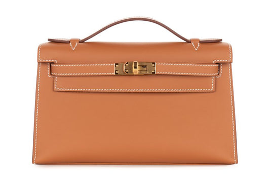 Hermès Kelly Pochette – Gold Swift Leather with Gold Hardware - Zeuskicks