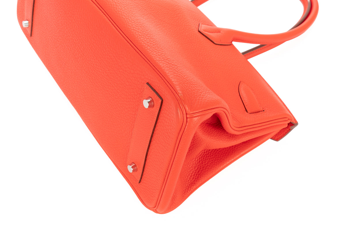 Hermès Shoulder Birkin 42 Rose Jaipur Togo Palladium Hardware - view 13