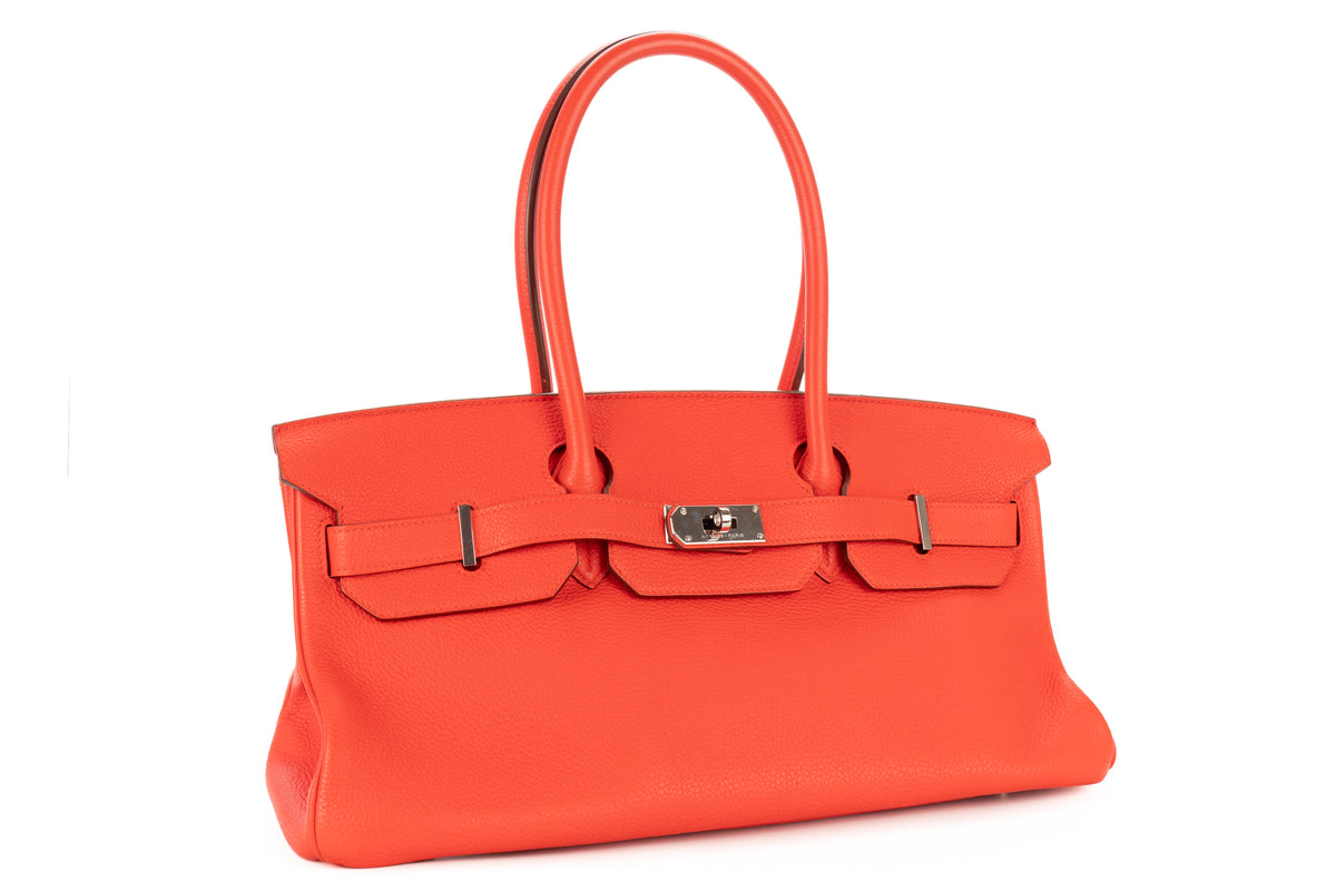 Hermès Shoulder Birkin 42 Rose Jaipur Togo Palladium Hardware - view 2