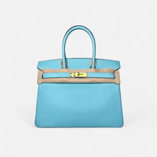 Hermès Birkin 30 – Blue Atoll Epsom Leather with Gold Hardware (GHW) - Zeuskicks