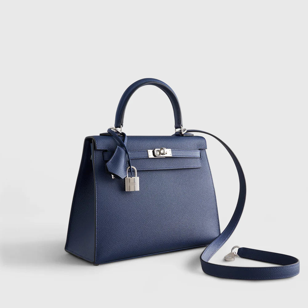 Hermès Kelly Sellier 25 – Blue Navy Epsom with Palladium Hardware