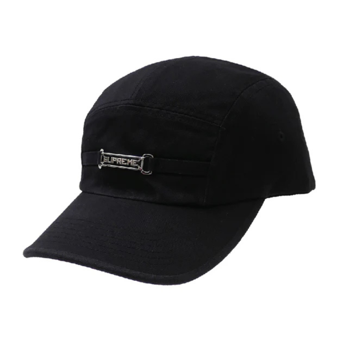 SUPREME NAME PLATE CAMP CAP BLACK by SUPREME