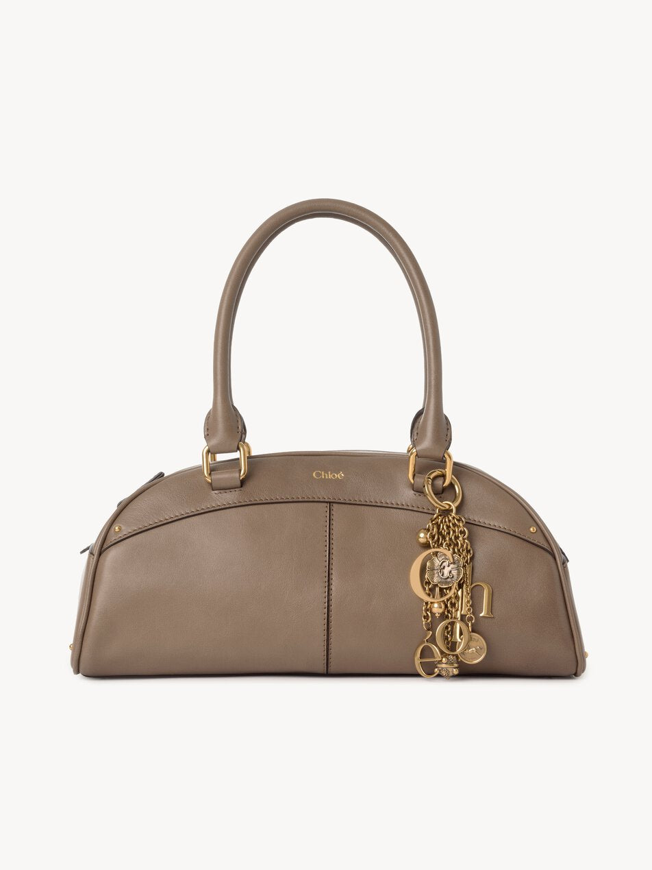CHLOE bowling bag in soft leather Deep Taupe by CHLOE
